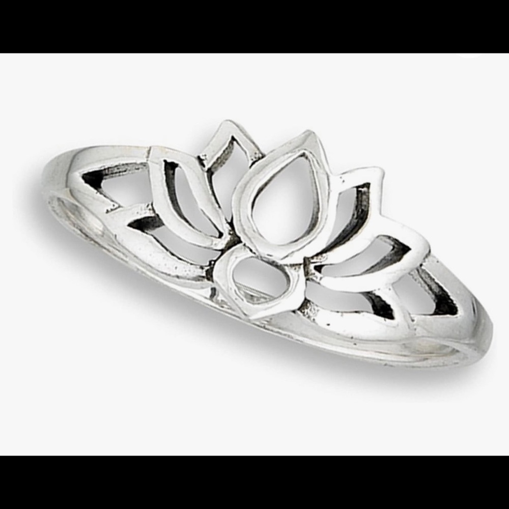 Sterling Silver Lotus Ring